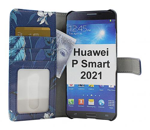 CoverIn Skimblocker Design Magneettilompakko Huawei P Smart 2021