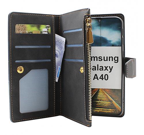 billigamobilskydd.se XL Standcase Luksuskotelo puhelimeen Samsung Galaxy A40 (A405FN/DS)