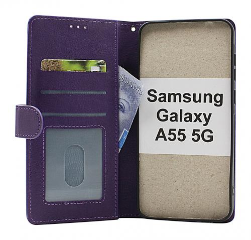 billigamobilskydd.se Zipper Standcase Wallet Samsung Galaxy A55 5G (SM-A556B)