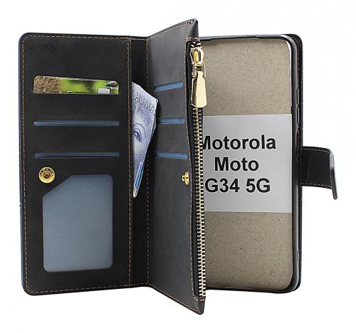 billigamobilskydd.se XL Standcase Luksuskotelo puhelimeen Motorola Moto G34 5G