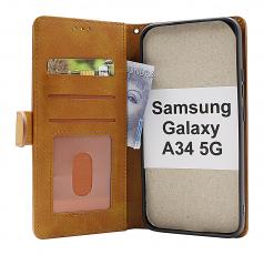 billigamobilskydd.se Zipper Standcase Wallet Samsung Galaxy A34 5G