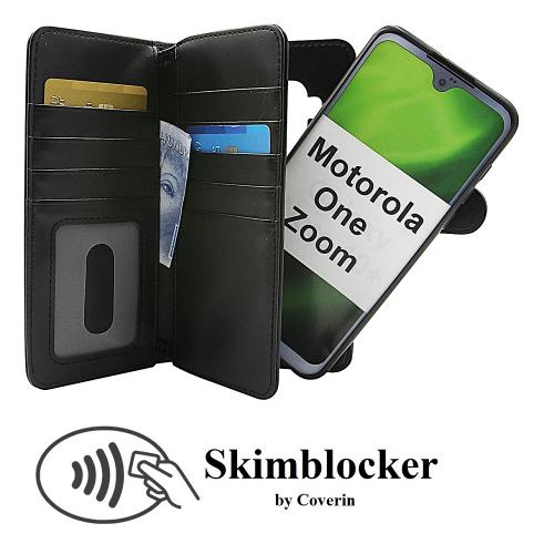CoverIn Skimblocker XL Magnet Wallet Motorola One Zoom