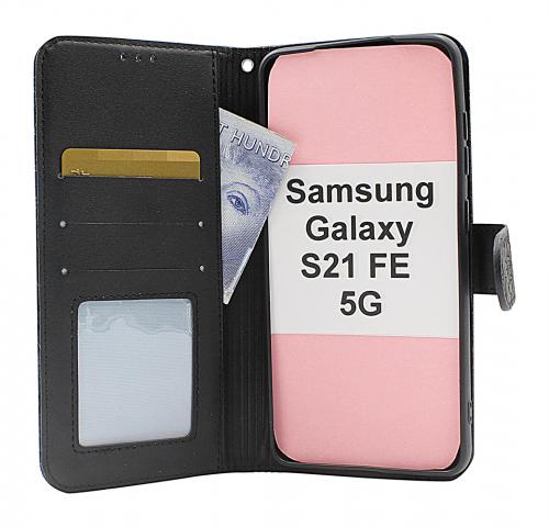 billigamobilskydd.se Flower Standcase Wallet Samsung Galaxy S21 FE 5G (SM-G990B)