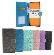 billigamobilskydd.se Flower Standcase Wallet Motorola Moto G22