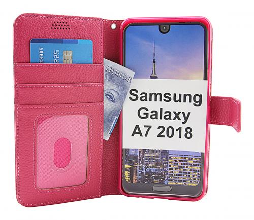 billigamobilskydd.se New Jalusta Lompakkokotelo Samsung Galaxy A7 2018 (A750FN/DS)