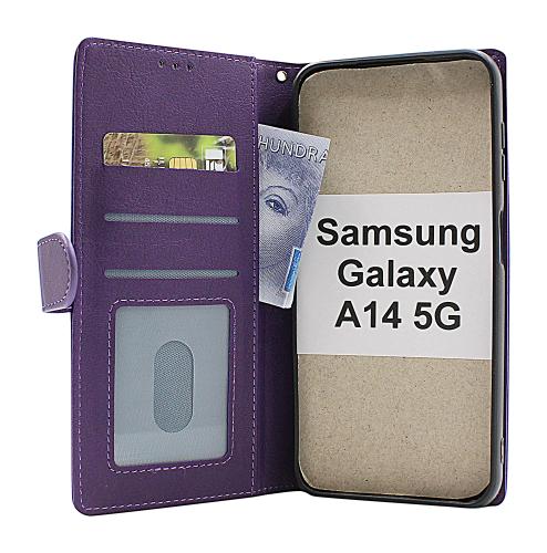 billigamobilskydd.se Zipper Standcase Wallet Samsung Galaxy A14 4G / 5G