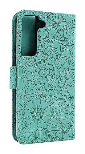 billigamobilskydd.se Flower Standcase Wallet Samsung Galaxy S22 5G