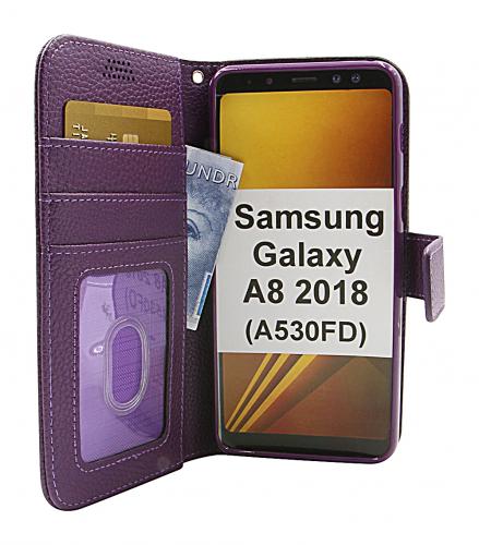 billigamobilskydd.se New Jalusta Lompakkokotelo Samsung Galaxy A8 2018 (A530FD)
