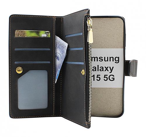billigamobilskydd.se XL Standcase Luksuskotelo puhelimeen Samsung Galaxy A15 5G