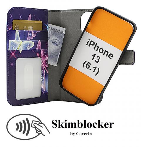 Skimblocker Design Magneettilompakko iPhone 13 (6.1)