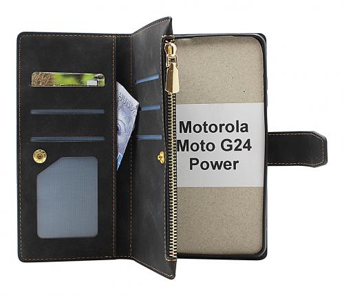 billigamobilskydd.se XL Standcase Luksuskotelo puhelimeen Motorola Moto G24 Power