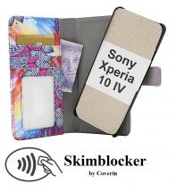 CoverIn Skimblocker Design Magneettilompakko Sony Xperia 10 IV 5G (XQ-CC54)