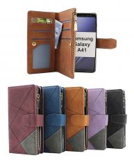 billigamobilskydd.se XL Standcase Luksuskotelo puhelimeen Samsung Galaxy A41 (SM-A415F/DSN)