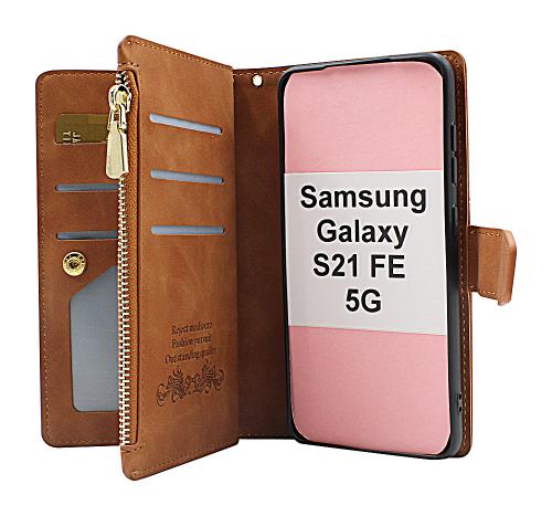 billigamobilskydd.se XL Standcase Luksuskotelo puhelimeen Samsung Galaxy S21 FE 5G (SM-G990B)