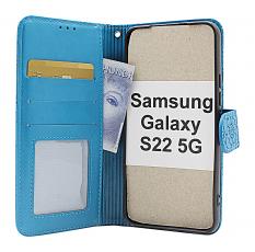 billigamobilskydd.se Flower Standcase Wallet Samsung Galaxy S22 5G