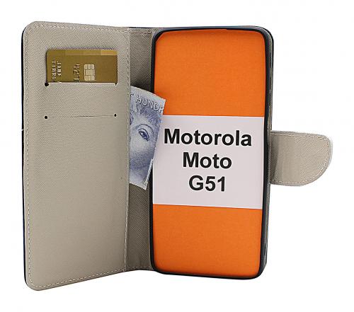 billigamobilskydd.se Kuviolompakko Motorola Moto G51