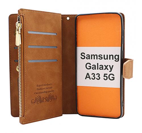 billigamobilskydd.se XL Standcase Luksuskotelo puhelimeen Samsung Galaxy A33 5G (A336B)