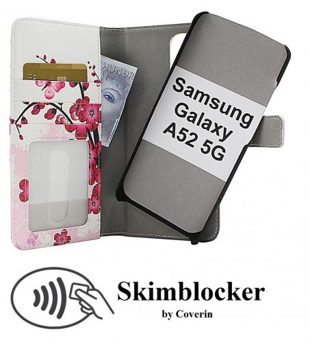CoverIn Skimblocker Design Magneettilompakko Samsung Galaxy A52 / A52 5G / A52s 5G