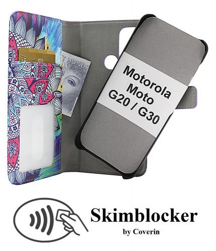 CoverIn Skimblocker Design Magneettilompakko Motorola Moto G20 / Moto G30