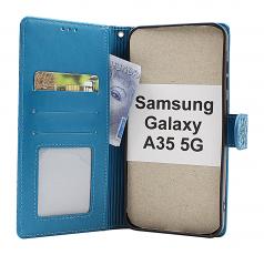 billigamobilskydd.se Flower Standcase Wallet Samsung Galaxy A35 5G