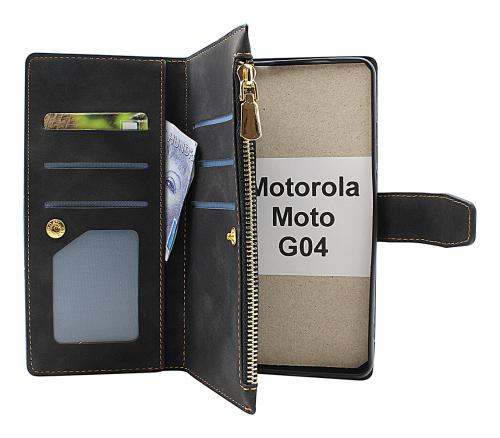billigamobilskydd.se XL Standcase Luksuskotelo puhelimeen Motorola Moto G04