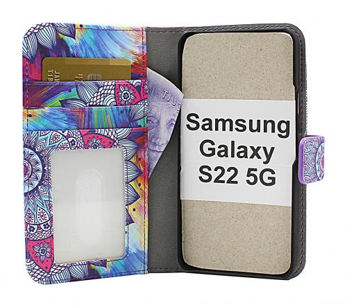 CoverIn Skimblocker Design Magneettilompakko Samsung Galaxy S22 5G