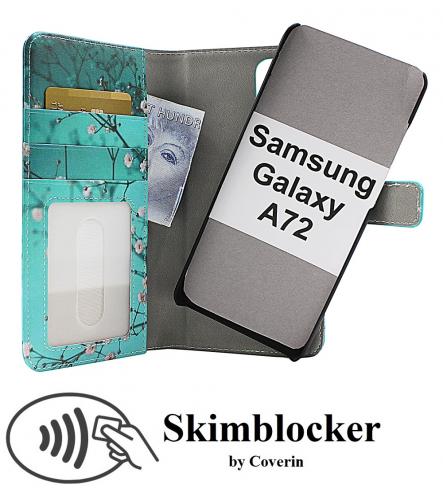 CoverIn Skimblocker Design Magneettilompakko Samsung Galaxy A72 (A725F/DS)
