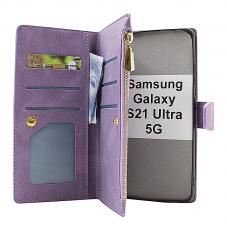 billigamobilskydd.se XL Standcase Luksuskotelo puhelimeen Samsung Galaxy S21 Ultra 5G (SM-G998B)