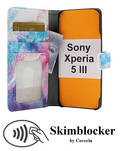 CoverIn Skimblocker Design Magneettilompakko Sony Xperia 5 III (XQ-BQ52)