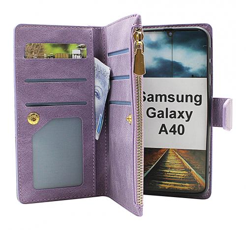 billigamobilskydd.se XL Standcase Luksuskotelo puhelimeen Samsung Galaxy A40 (A405FN/DS)