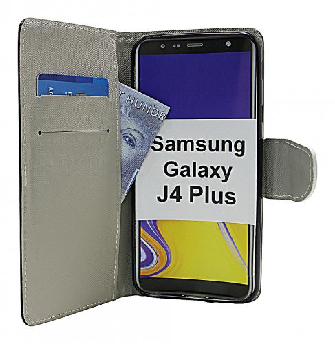 billigamobilskydd.se Kuviolompakko Samsung Galaxy J4 Plus (J415FN/DS)