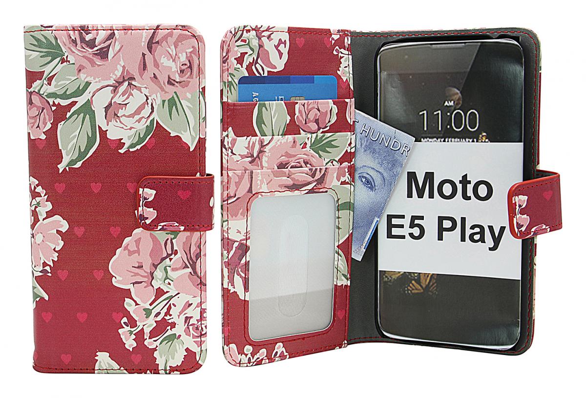 CoverIn Skimblocker Design Magneettilompakko Moto E5 Play / E5 Play Go (XT1920-16)