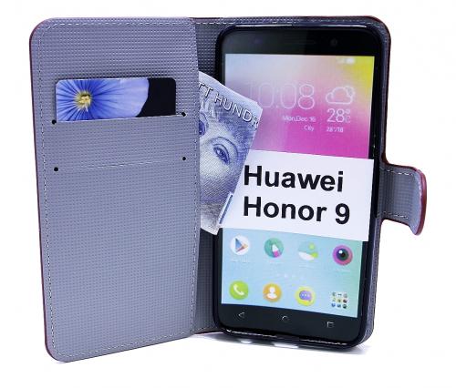 billigamobilskydd.se Kuviolompakko Huawei Honor 9 (STF-L09)