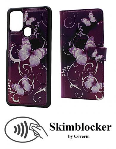 CoverIn Skimblocker Design Magneettilompakko Samsung Galaxy A21s (A217F/DS)