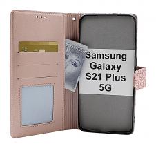 billigamobilskydd.se Flower Standcase Wallet Samsung Galaxy S21 Plus 5G (G996B)