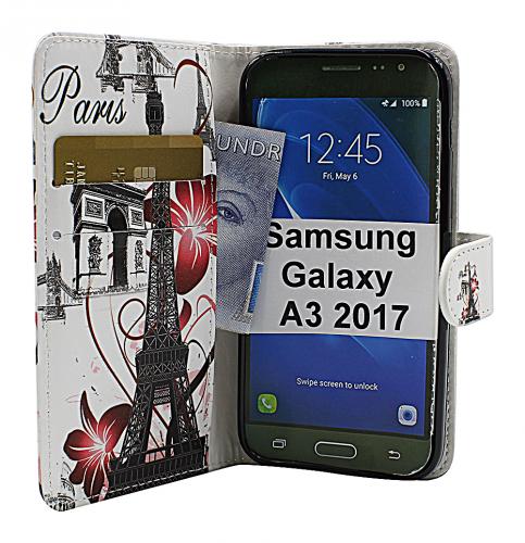billigamobilskydd.se Kuviolompakko Samsung Galaxy A3 2017 (A320F)