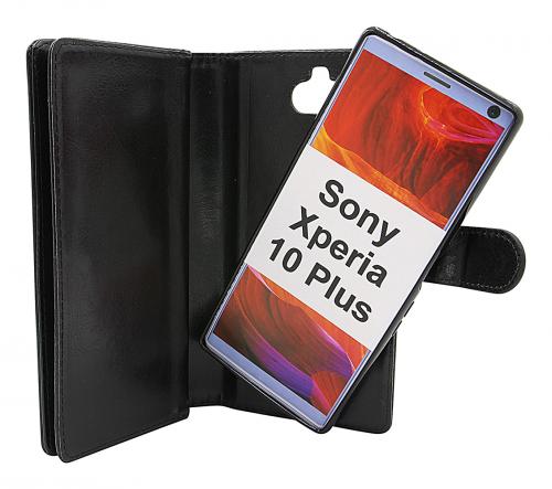 billigamobilskydd.se Crazy Horse XL Magnet Wallet Sony Xperia 10 Plus
