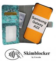 CoverIn Skimblocker Design Magneettilompakko Samsung Galaxy A22 (SM-A225F/DS)