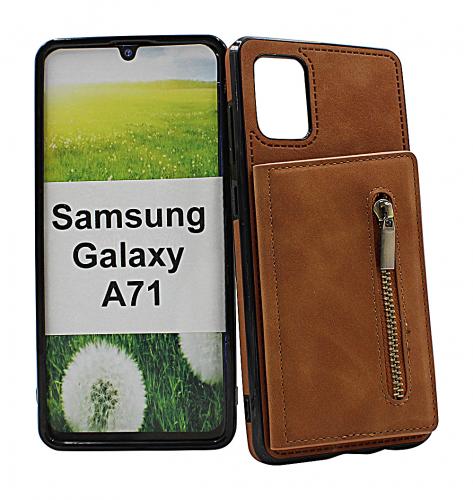 billigamobilskydd.se Zipper CardCase suojakuori puhelimille Samsung Galaxy A71 (A715F/DS)