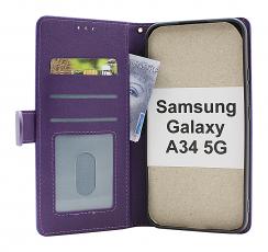 billigamobilskydd.se Zipper Standcase Wallet Samsung Galaxy A34 5G