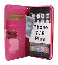 billigamobilskydd.se Standcase Glitter Wallet iPhone 7 Plus / 8 Plus