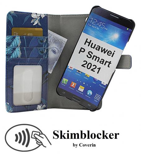 CoverIn Skimblocker Design Magneettilompakko Huawei P Smart 2021