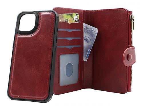 billigamobilskydd.se Zipper Flip Magnet Wallet iPhone 15