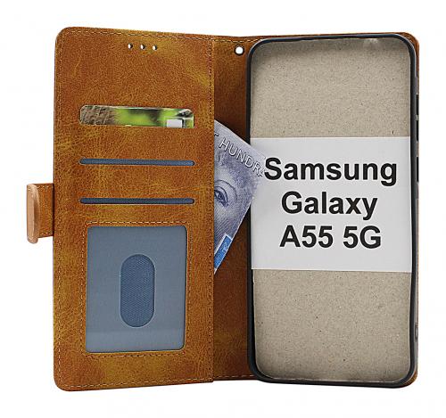 billigamobilskydd.se Zipper Standcase Wallet Samsung Galaxy A55 5G (SM-A556B)