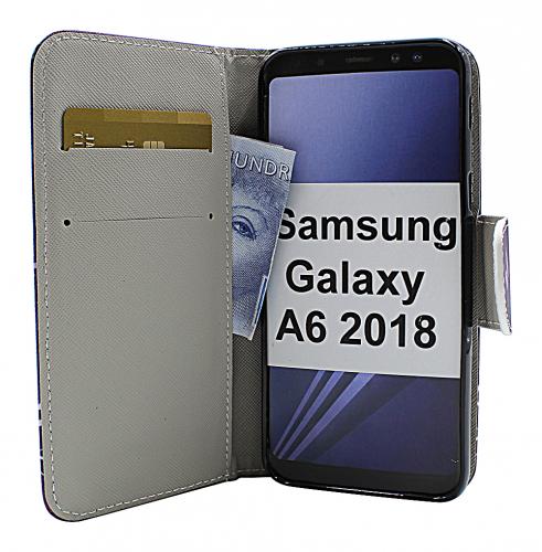 billigamobilskydd.se Kuviolompakko Samsung Galaxy A6 2018 (A600FN/DS)