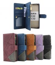 billigamobilskydd.se XL Standcase Luksuskotelo puhelimeen Nokia C22 / C32