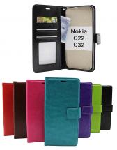 billigamobilskydd.se Crazy Horse Lompakko Nokia C22 / C32