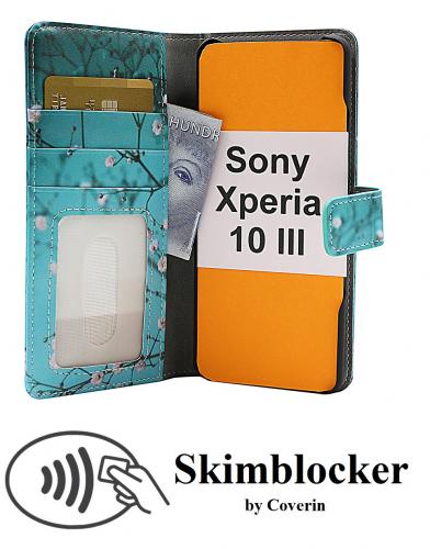 CoverIn Skimblocker Design Magneettilompakko Sony Xperia 10 III (XQ-BT52)
