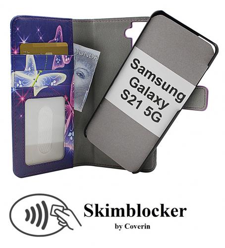 CoverIn Skimblocker Design Magneettilompakko Samsung Galaxy S21 5G (G991B)