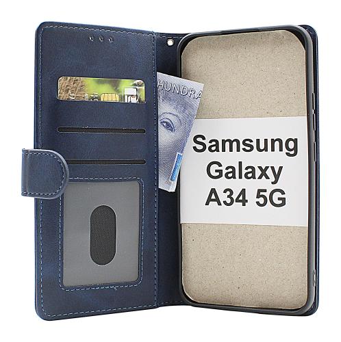 billigamobilskydd.se Zipper Standcase Wallet Samsung Galaxy A34 5G